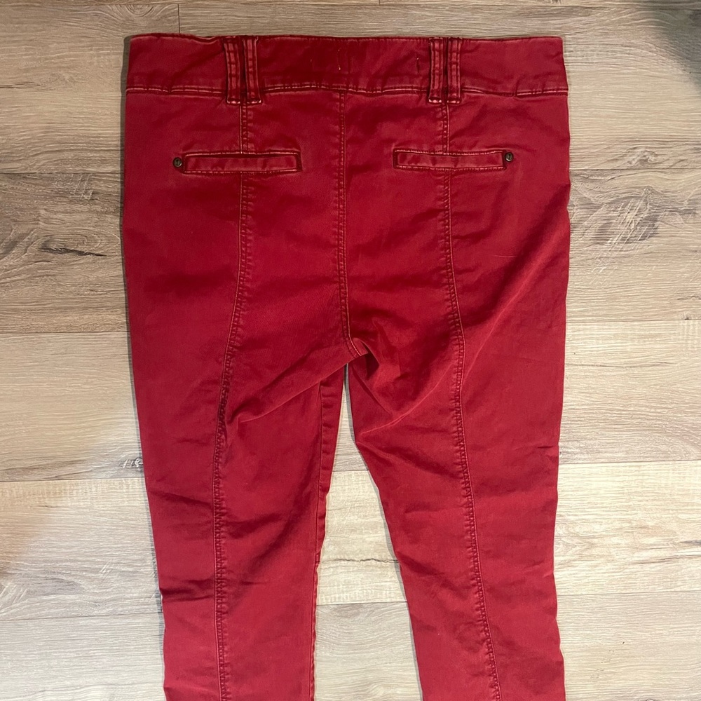 rad red low rise vintage pants from "pilcro and the letterpress"!!❤️❤️ - Picture 4 of 5